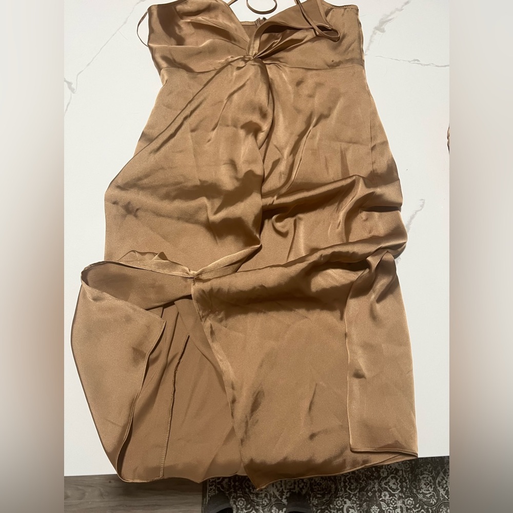 Formal Silk Midi Dress
